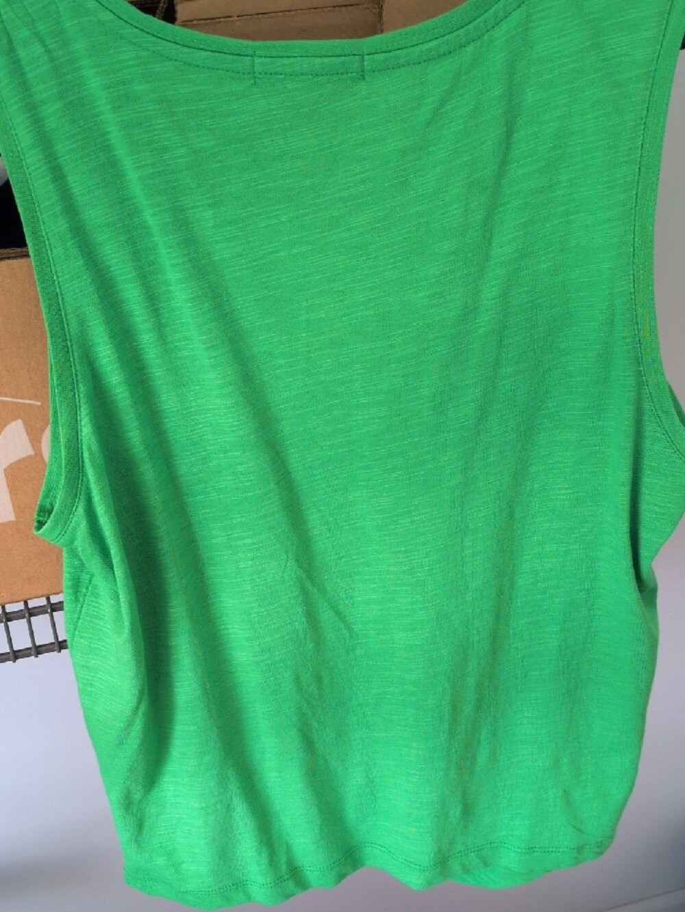 Bright Green Sleeveless Twist-Hem Women's Top - Picture 3 of 3